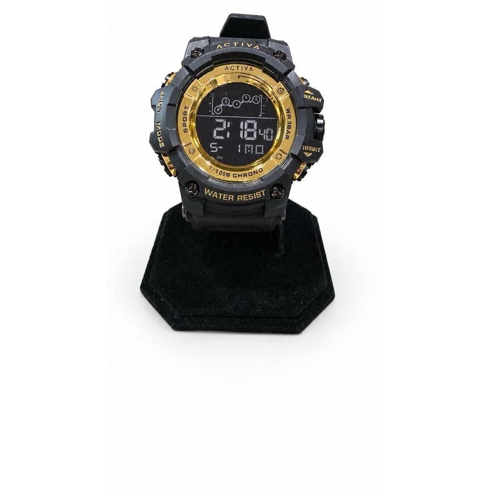 Activa x Invicta Summit Men's Digital Watch 50mm Black Gold ACW8082-005
